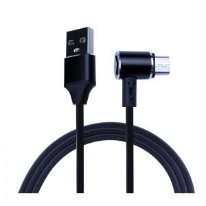 KPS-9221CB Örplugg typ 90 graders tyg Flätning USB-kabel